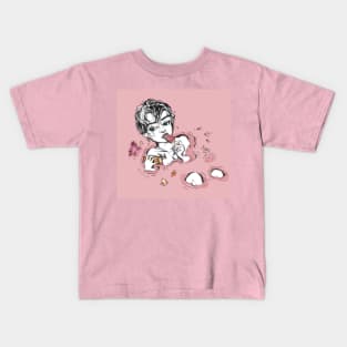 Pink Contemplation Kids T-Shirt